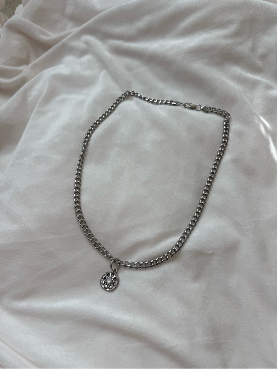 Alex and Ani Jewelry - Vintage Boho Alex & Ani Silver Tone Chain Necklace with Round Moon Phase Pendant